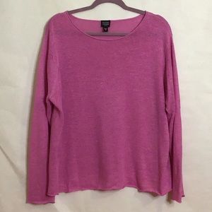 Linen Knit Raw Edge Sweater